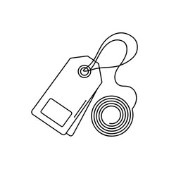 Price tag icon. Tag label icon for websites and apps. Sales label icon on white background. Flat vector illustration.