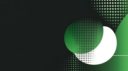 Abstract green circles design