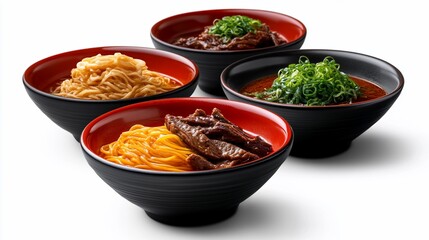 Delicious Asian Noodle Bowls: A Culinary Trio