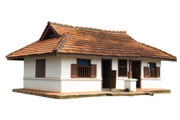 Indian house isolated on transparent background
