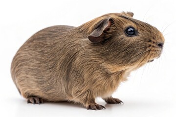 sable guinea pig isolated on white background