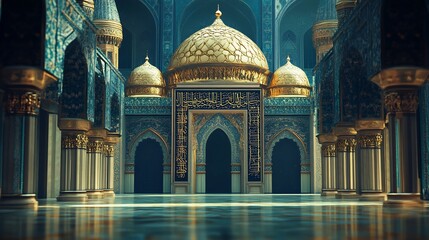 Magnificent Mosque Interior: A Digital Masterpiece