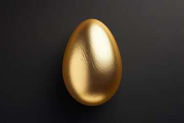 Luxury Easter flyer template with gold-foil egg, dark background, and exclusive appeal