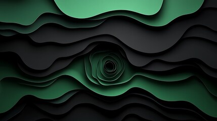 Fototapeta premium Abstract green wave background (1)