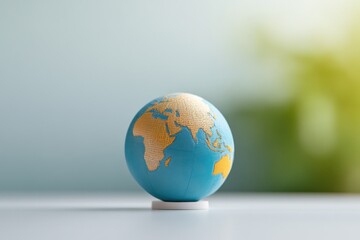 Globe Model Displaying the continents