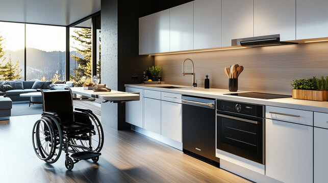 Accessible Kitchenette Design for Wheelchair Users