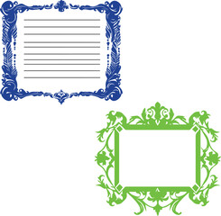 Silhouette of an Ornate Vintage Text Frame Work