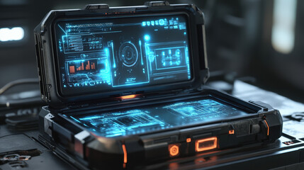 AI-Powered Tactical Tablet with Cybersecurity Interface