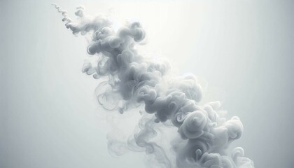 Obraz premium white background smoke