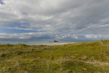 St.Ouen's Bay, Jersey, U..K. The dunes,beach and the sea in Winter.