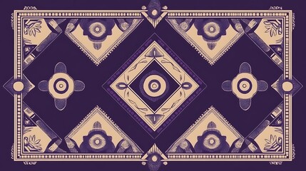 Purple geometric textile pattern