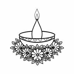vector illustration of a candle
