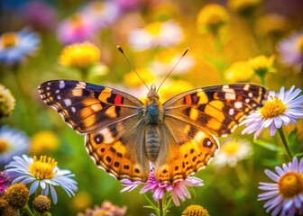 Obraz premium Rare Lady Butterfly: Exquisite nature photography captures the ethereal grace of this winged wonder.