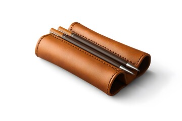Elegant Leather Pen Case for Desk Organization