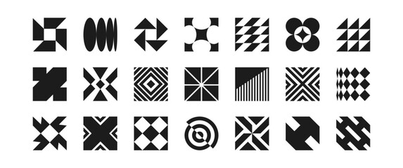 Discover and explore a captivating collection of postmodern abstract geometric forms that prominently feature elements of refraction, distortion, and nostalgic vintage Y2K design aspects