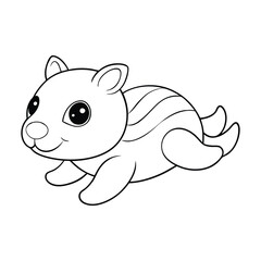 cute baby capybara coloring pages Vector illustration for coloring books 