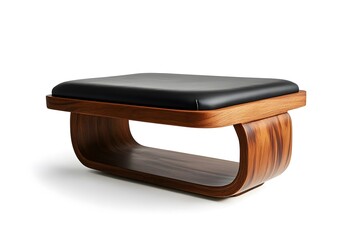Elegant Monitor Stand with Leather Top for Desk Setup