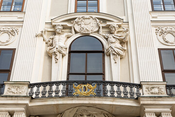 Details from exterior of Sisi museum, Vienna