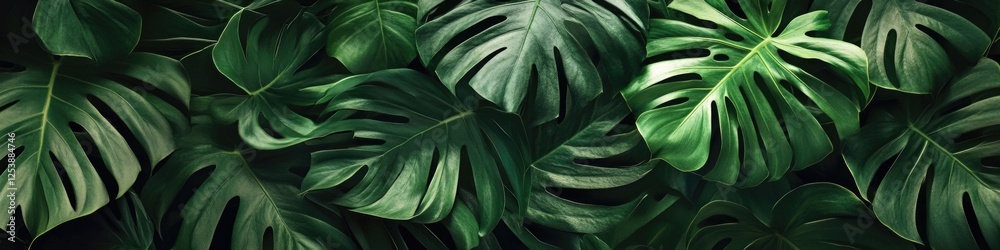 Poster a close-up shot of a bunch of green leaves, suitable for use in nature-inspired designs or as a back