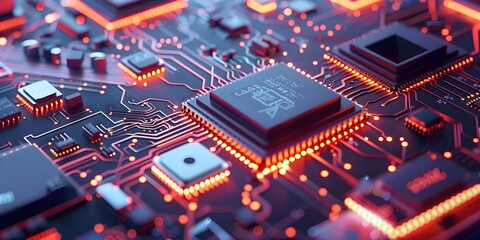 Obraz premium CloseUp of a Quantum Computer's Quantum Bits 