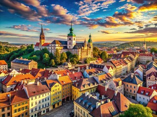 Obraz premium Stunning European cityscape: architectural marvels, bustling streets, captured in vibrant travel photography.