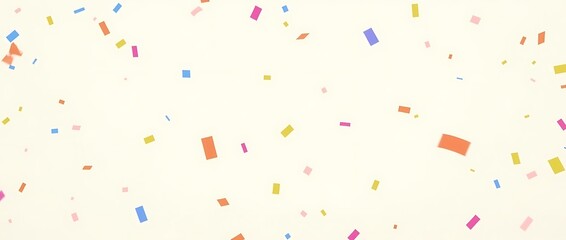 confetti on white background