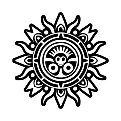 Glyph style icon of a celestial pattern