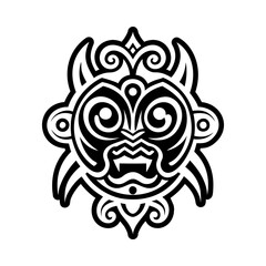 River spirit tattoo icon in glyph style