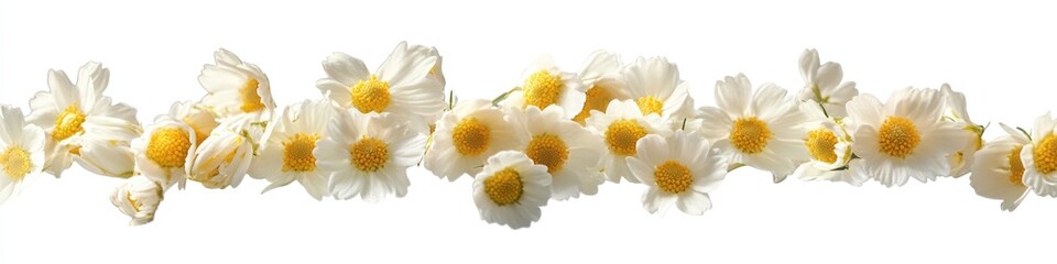 A bouquet of white flowers with bright yellow centers