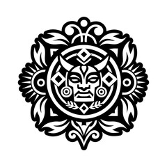 Taino agriculture god motif, glyph icon