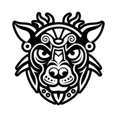 Taino spirit animal, glyph style icon