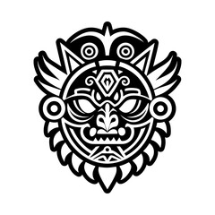 Fototapeta premium A glyph style icon of taino warrior mask