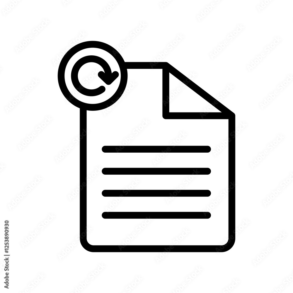 Poster file document refresh vector icon