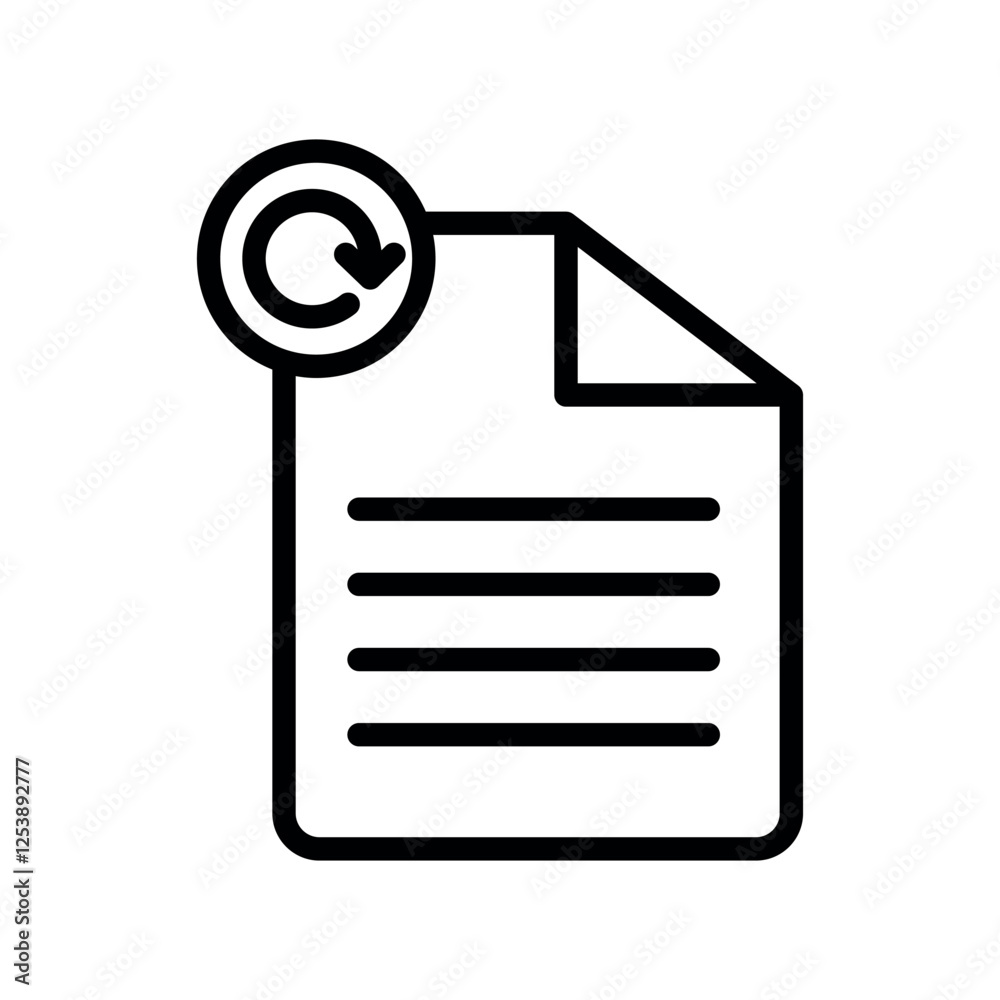 Poster file document refresh vector icon