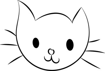 Cute Hand Drawn Doodle Cats Funny Kittens Collection - Simple funny cute doodle cats, line outline icons set in different poses and unusual interpretation vector illustration isolated on white.