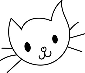 Cute Hand Drawn Doodle Cats Funny Kittens Collection - Simple funny cute doodle cats, line outline icons set in different poses and unusual interpretation vector illustration isolated on white.
