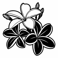 Obraz premium creative clean silhouette flower icon vector illustration