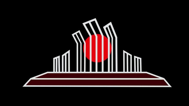 International Mother language Day video animation with text letter.