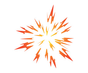 Colorful Starburst. Bomb gradient blast . Big explosion. Abstract comic book explosion flash. Flash beam explosion flash glow Anime Vector graphic illustration