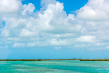 Cloudy sky over Florida Keys