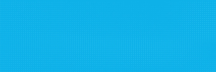 Halftone dots on blue background. Comic pop art style blank layout. Template design for comic book, presentation, sale or web banner. Vector illustration