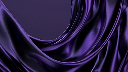 Obraz premium Purple silk flowing, dark background, elegant