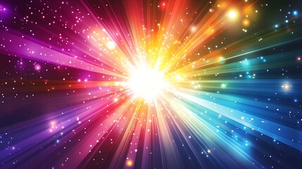 Naklejka premium Abstract powder burst with neon gradients