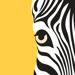 vector pattern, seamless Wallpaper animal print skins and head Zebra silhouette, print face african animal, decoration  © Fajar
