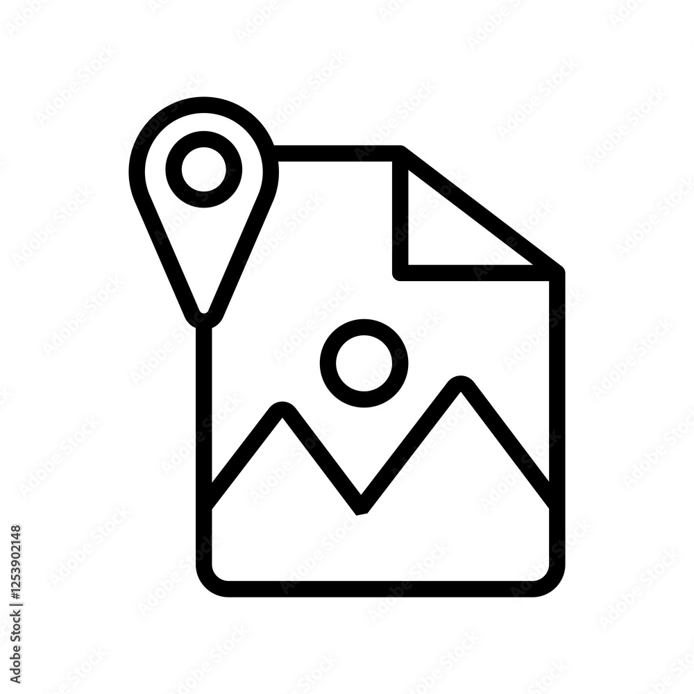 Poster file image marker vector icon