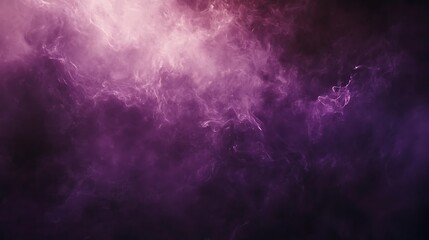 Fototapeta premium Purple smoke swirls, dark background, abstract art