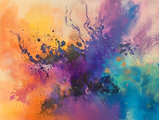 Fototapeta premium Abstract powder splash design for holi templates