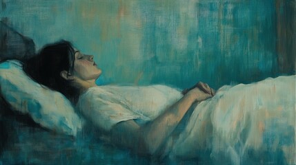 Tranquil Slumber: A Study in Teal Hues