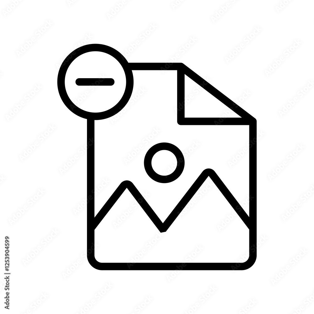 Poster file image minus vector icon