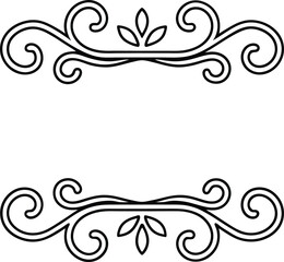 Elegant Flourish Frame Border Design Vintage, Ornate, Decorative, Swirl